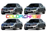 Subaru-Impreza-2006, 2007-LED-Halo-Headlights-ColorChase-No Remote-SU-WR0607-CCH