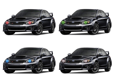 Subaru-Impreza-2008, 2009, 2010, 2011, 2012, 2013, 2014-LED-Halo-Headlights-RGB-No Remote-SU-WRS0814-V3H