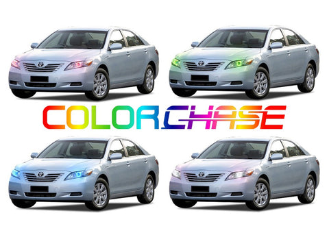 Toyota-Camry-2007, 2008, 2009-LED-Halo-Headlights-ColorChase-No Remote-TO-CA0709-CCH