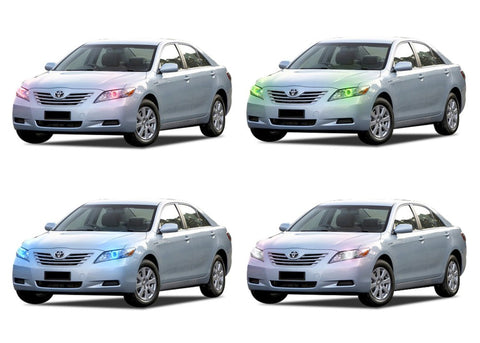 Toyota-Camry-2007, 2008, 2009-LED-Halo-Headlights-RGB-No Remote-TO-CA0709-V3H