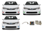 Toyota-Camry-2007, 2008, 2009, 2010, 2011, 2012, 2013-LED-Halo-Fog Lights-RGB-IR Remote-TO-CA0713-V3FIR