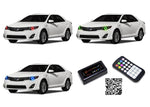 Toyota-Camry-2012, 2013, 2014-LED-Halo-Headlights-RGB-Bluetooth RF Remote-TO-CA1214-V3HBTRF