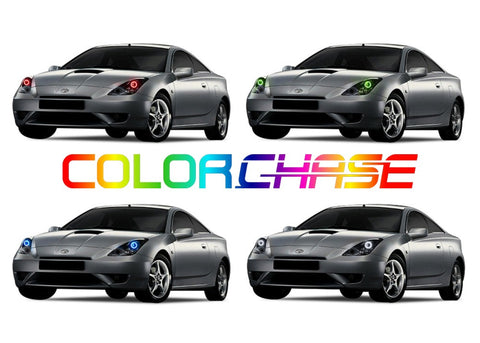 Toyota-Celica-2000, 2001, 2002, 2003, 2004, 2005-LED-Halo-Headlights-ColorChase-No Remote-TO-CE0005-CCH