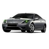 Toyota-Celica-2000, 2001, 2002, 2003, 2004, 2005-LED-Halo-Headlights-Green-No Remote-TO-CE0005-GH