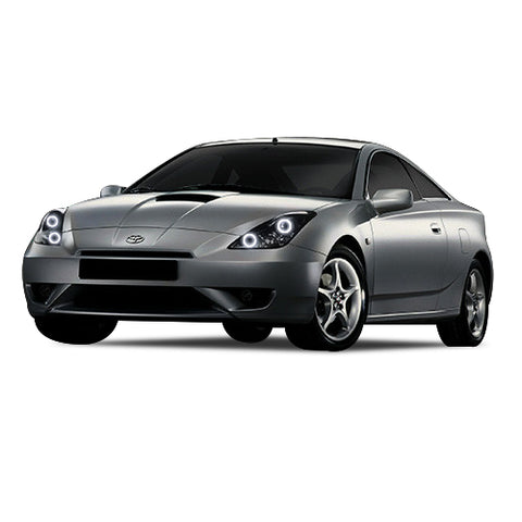 Toyota-Celica-2000, 2001, 2002, 2003, 2004, 2005-LED-Halo-Headlights-White-RF Remote White-TO-CE0005-WHRF