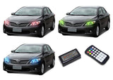 Toyota-Corolla-2011, 2012, 2013-LED-Halo-Headlights-RGB-Colorfuse RF Remote-TO-CO1113-V3HCFRF