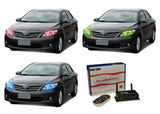 Toyota-Corolla-2011, 2012, 2013-LED-Halo-Headlights-RGB-WiFi Remote-TO-CO1113-V3HWI