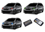 Toyota-Sienna-2014, 2015, 2016-LED-Halo-Headlights-RGB-Colorfuse RF Remote-TO-SN1516-V3HCFRF