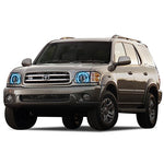 Toyota-Sequoia-2001, 2002, 2003, 2004-LED-Halo-Headlights-ColorChase-No Remote-TO-SQ0104-CCH