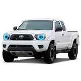 Toyota-Tacoma-2012, 2013, 2014, 2015-LED-Halo-Headlights-RGB-Bluetooth RF Remote-TO-TA1215-V3HBTRF