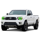 Toyota-Tacoma-2012, 2013, 2014, 2015-LED-Halo-Headlights-ColorChase-No Remote-TO-TA1215-CCH