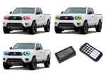 Toyota-Tacoma-2012, 2013, 2014, 2015-LED-Halo-Headlights-RGB-Colorfuse RF Remote-TO-TA1215-V3HCFRF