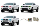 Toyota-Tacoma-2012, 2013, 2014, 2015-LED-Halo-Headlights-RGB-IR Remote-TO-TA1215-V3HIR