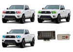 Toyota-Tacoma-2012, 2013, 2014, 2015-LED-Halo-Headlights-RGB-RF Remote-TO-TA1215-V3HRF