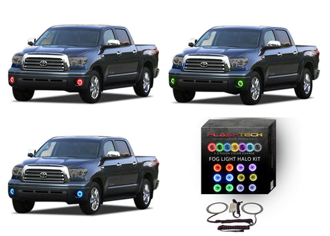 Toyota-Tundra-2007, 2008, 2009, 2010, 2011, 2012, 2013-LED-Halo-Fog Lights-RGB-No Remote-TO-TU0713-V3F