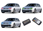 Volkswagen-Golf-1999, 2000, 2001, 2002, 2003, 2004, 2005, 2006-LED-Halo-Headlights-RGB-Colorfuse RF Remote-VW-GO9906-V3HCFRF