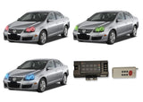 Volkswagen-Jetta-2005, 2006, 2007, 2008, 2009, 2010-LED-Halo-Headlights-RGB-RF Remote-VW-JT0510-V3HRF