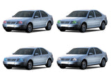 Volkswagen-Jetta-1999, 2000, 2001, 2002, 2003, 2004-LED-Halo-Headlights-RGB-No Remote-VW-JT9904-V3H