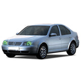 Volkswagen-Jetta-1999, 2000, 2001, 2002, 2003, 2004-LED-Halo-Headlights-ColorChase-No Remote-VW-JT9904-CCH