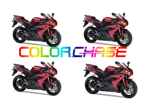 Yamaha-R1-2004, 2005, 2006-LED-Halo-Headlights-ColorChase-No Remote-YH-R10406-CCH