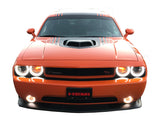 Dodge-Challenger-2008, 2009, 2010, 2011, 2012, 2013, 2014-LED-Halo-Headlights and Fog Lights-White / Amber-RF Remote White-DO-CL0814-WHFRF-WPE