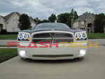 Dodge-Charger-2005, 2006, 2007, 2008, 2009, 2010-LED-Halo-Headlights and Fog Lights-White-RF Remote White-DO-CR0510-WHFRF
