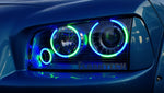 Mercury-Grand Marquis-2006, 2007, 2008, 2009, 2010, 2011-LED-Halo-Headlights-ColorChase-No Remote-ME-GM0611-CCH
