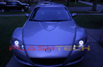 Mazda-RX8-2004, 2005, 2006, 2007, 2008-LED-Halo-Headlights-White-RF Remote White-MA-RX80408-WHRF