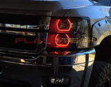 Chevrolet-Silverado-2007, 2008, 2009, 2010, 2011, 2012, 2013-LED-Halo-Headlights and Fog Lights-RGB-Bluetooth RF Remote-CY-SV0713-V3HFBTRF