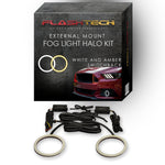 Ford-Focus-2008, 2009, 2010, 2011, 2012, 2013, 2014-LED-Halo-Fog Lights-White & Amber-No Remote-FO-FO0814-WF-WPE