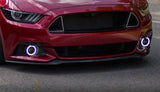 Dodge-Charger-2011, 2012, 2013, 2014-LED-Halo-Fog Lights-White / Amber-RF Remote White-DO-CR1114-WFRF-WPE